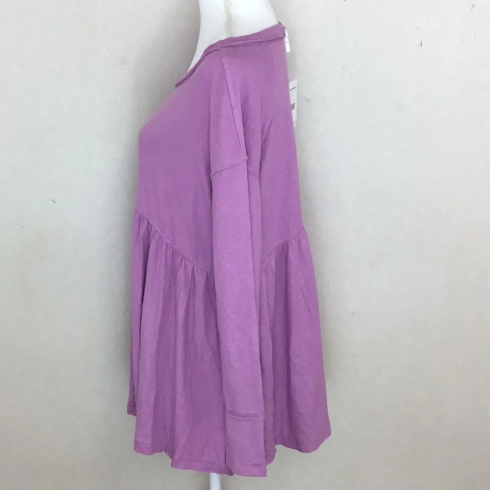 NWT FREE PEOPLE Forever Your Girl Babydoll Tee - Picture 5 of 8